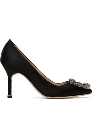 Manolo Blahnik Black Hangisi 90 Heels
