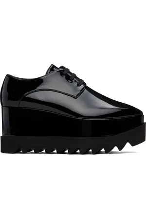 Stella McCartney Black Limited Edition Elyse Monochrome Platform Derbys
