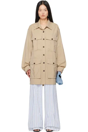 DRIES VAN NOTEN Beige Oversized Minidress
