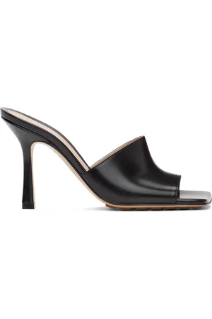 Bottega Veneta Black Stretch Heeled Mules