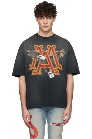 AMIRI Gray Vintage MA Eagle Oversized T-shirt