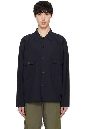 NANAMÍCA Navy Cotton Wool Deck Shirt