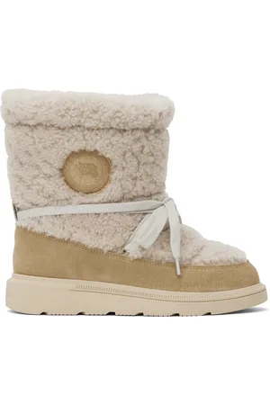 Canada Goose Beige Demma Shearling Puffer Boots