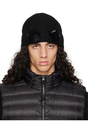C.P. Company Black Goggle Beanie