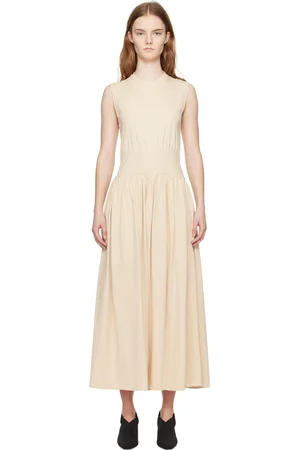 Totême Beige Sleeveless Midi Dress