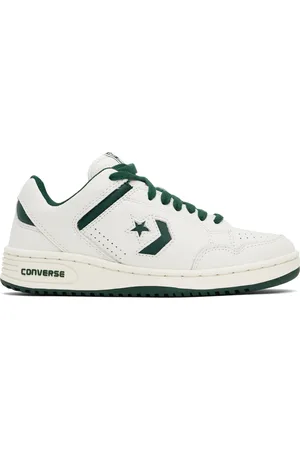 Converse Off-White & Green Weapon Low Top Sneakers