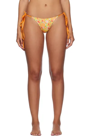 Frankies Bikinis Orange Divine Floral Skimpy Bikini Bottom