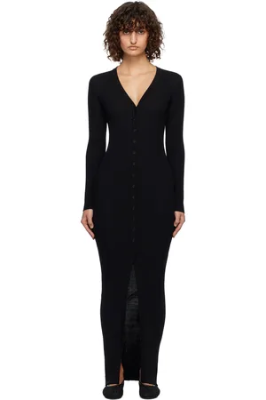 Staud Black Shoko Sweater Maxi Dress