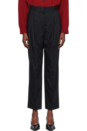 Totême Navy Tailored Pinstriped Trousers