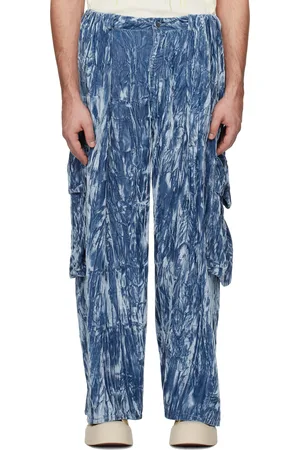 Collina Strada Blue Pleated Cargo Pants