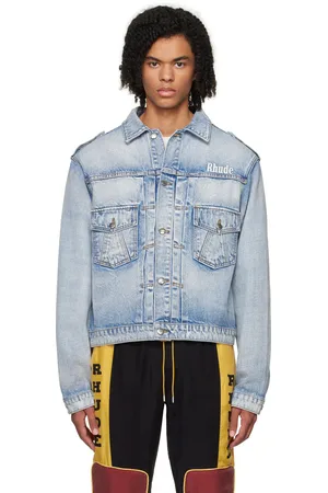 Rhude Blue Automobili Lamborghini Edition Denim Jacket