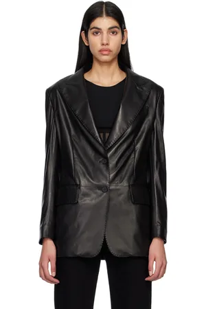 Tom Ford Black Boyfriend Leather Jacket