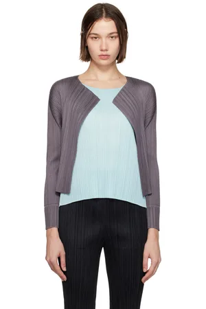PLEATS PLEASE ISSEY MIYAKE Gray Monthly Colors September Cardigan