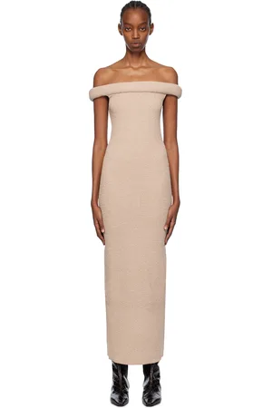 Totême Beige Roll Midi Dress