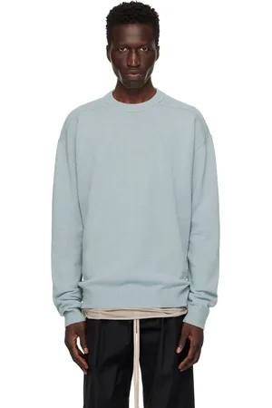 Rick Owens Blue Porterville Crewneck Sweater
