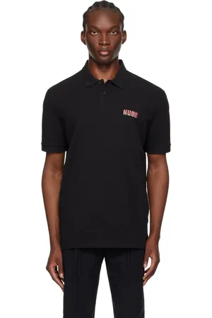HUGO BOSS Black Printed Polo