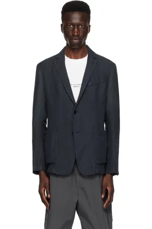BARENA Navy Borgo Net Blazer