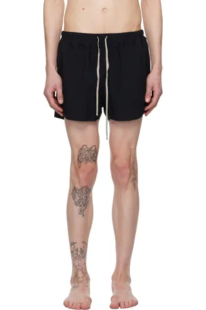 Rick Owens Black Hollywood Boxer Swim Shorts