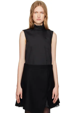 SACAI Black Mock Neck Top