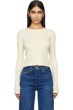 RE/DONE Off-White Hanes Edition 90s Pointelle Baby Long Sleeve T-shirt