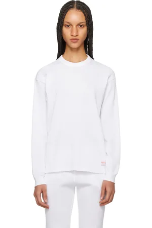 Alexander Wang White Dropped Shoulder Long Sleeve T-Shirt