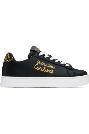 VERSACE Black Fondo Court 88 Sneakers