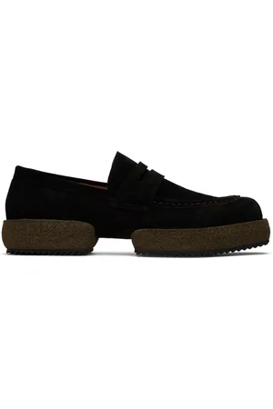 DRIES VAN NOTEN Black Platform Loafers