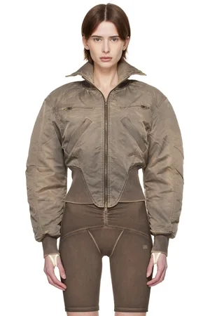 KNWLS Taupe M-Claw Bomber Jacket