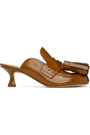 J.W.Anderson Tan Tassel Leather Mules