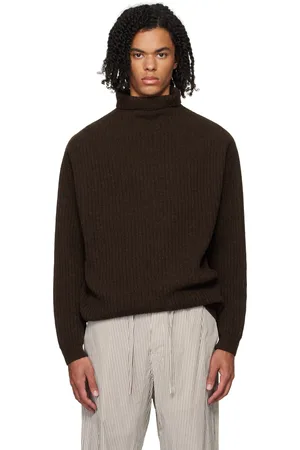 LEMAIRE Brown Felted Turtleneck