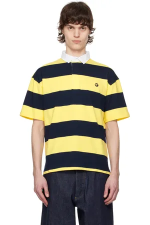 COPERNI Yellow & Navy Striped Polo