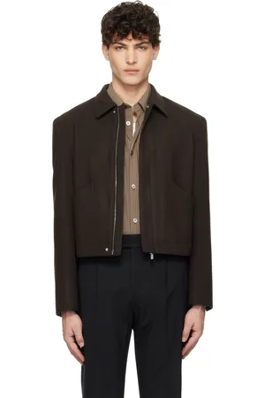 Tonywack Brown Virgin Wool Cropped Blouson Jacket