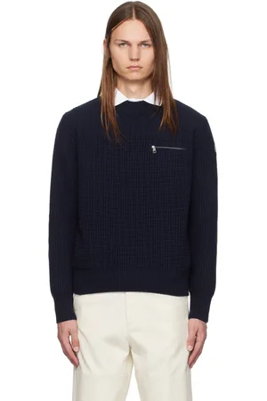 Moncler Navy Wool & Cashmere Sweater