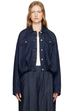 DRIES VAN NOTEN Blue Round Denim Jacket