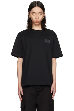 Dolce & Gabbana Black Branded Tag T-Shirt