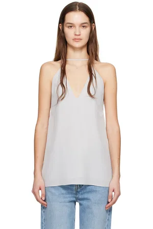 Totême Gray Double Halter Camisole
