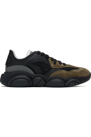 Moschino Black & Khaki Teddy Sneakers