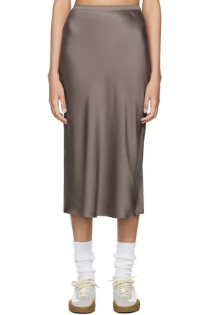ANINE BING Bar Silk Skirt