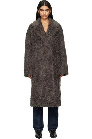 Stand Studio Gray Nicole Faux-Fur Coat