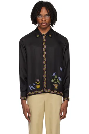 BODE Black Garden Sampler Shirt