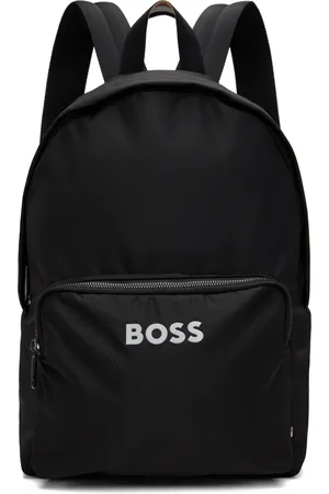 HUGO BOSS Black Adjustable-Strap Contrast Logo Backpack