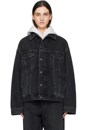 Acne Studios Black Relaxed Fit Denim Jacket