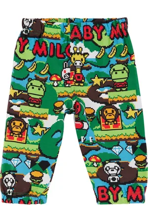 BAPE Baby Multicolor Baby Milo Game Pattern Sweatpants