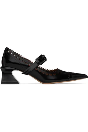 Shushu/Tong Black Lace Pointy Toe High Heels