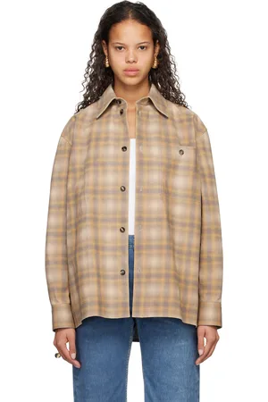 Bottega Veneta Beige Printed Leather Shirt