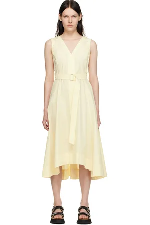 3.1 Phillip Lim Yellow Belted Midi Dress