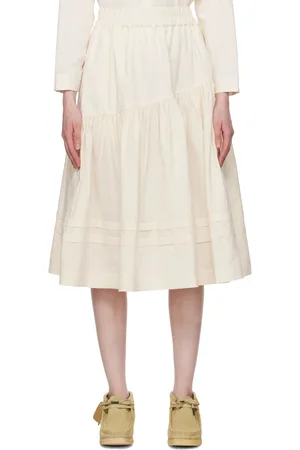 Story Off-White Juniper Midi Skirt