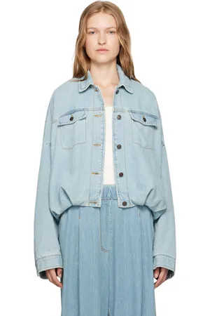 DRIES VAN NOTEN Blue Round Denim Jacket
