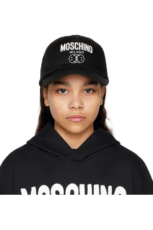 Moschino Kids Black Double Smiley Cap