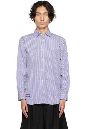 Comme des Garçons Blue & White Invader Edition Shirt